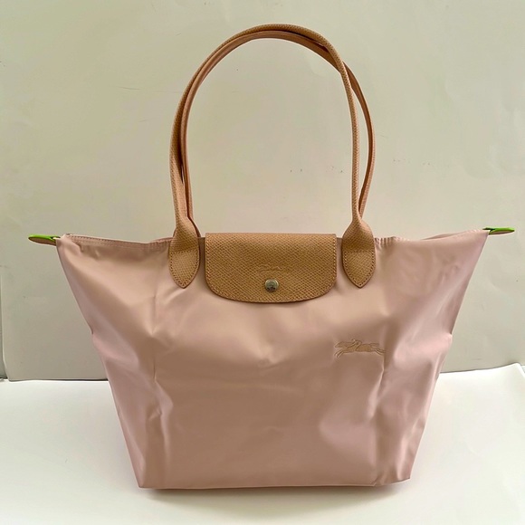 Longchamp Small Le Pliage Recycled Canvas Shoulder Tote in Pink